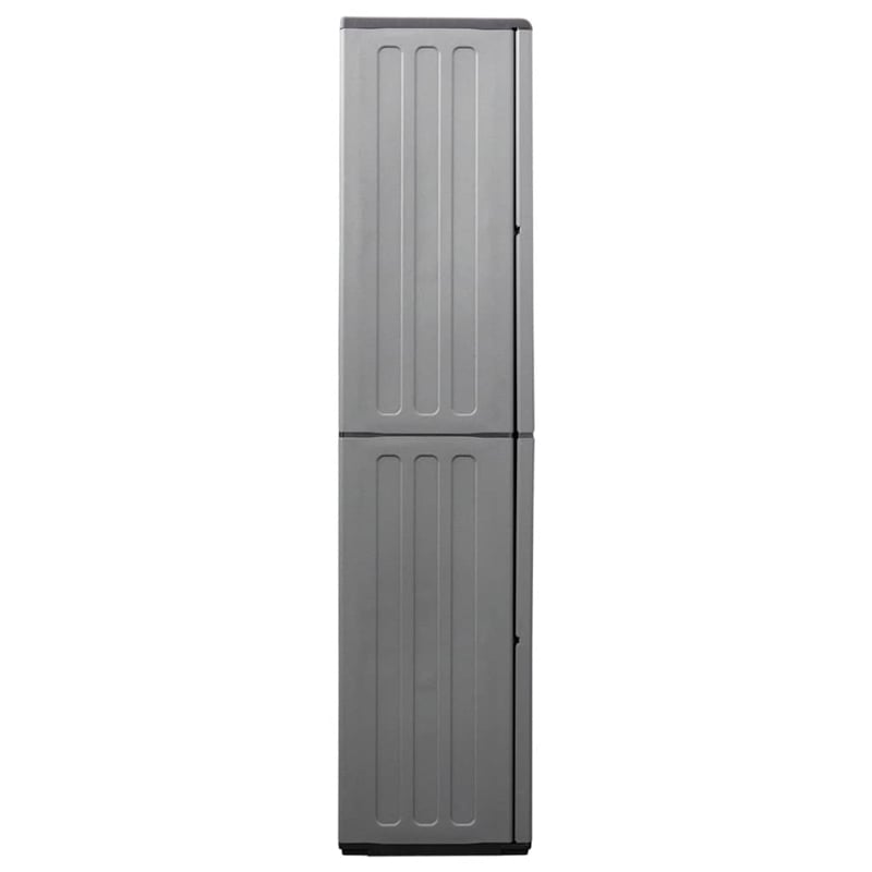 Bowery Hill Contemporary Garden Storage Cabinet in Gray and Black