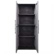 Bowery Hill Contemporary Garden Storage Cabinet in Gray and Black