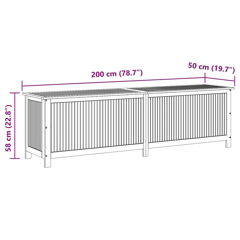 Bowery Hill Contemporary Solid Acacia Wood Storage Box in Brown