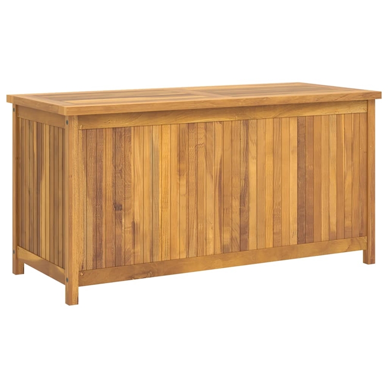 Bowery Hill Contemporary Medium Teak Wood Garden Box in Brown