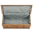 Bowery Hill Contemporary Medium Teak Wood Garden Box in Brown
