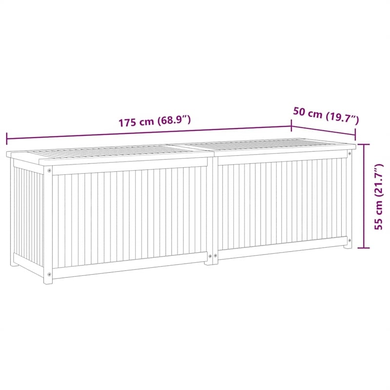 Bowery Hill Contemporary Solid Teak Wood Garden Box in Natural Teak