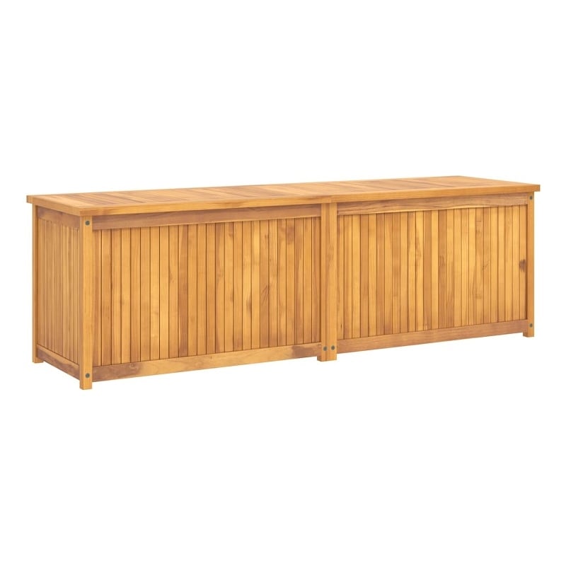 Bowery Hill Contemporary Solid Teak Wood Garden Box in Natural Teak
