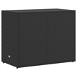 Bowery Hill Contemporary Rattan Garden Storage Cabinet in Black
