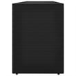 Bowery Hill Contemporary Rattan Garden Storage Cabinet in Black