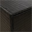 Bowery Hill Contemporary Rattan Garden Storage Cabinet in Black
