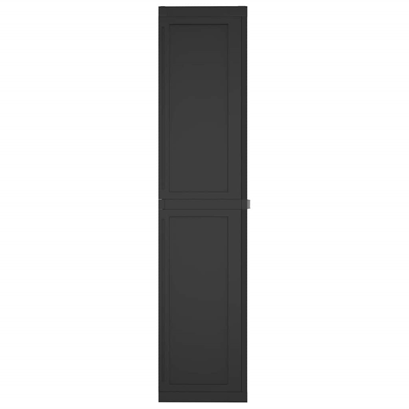 Bowery Hill Contemporary Polypropylene Outdoor Storage Cabinet in Black