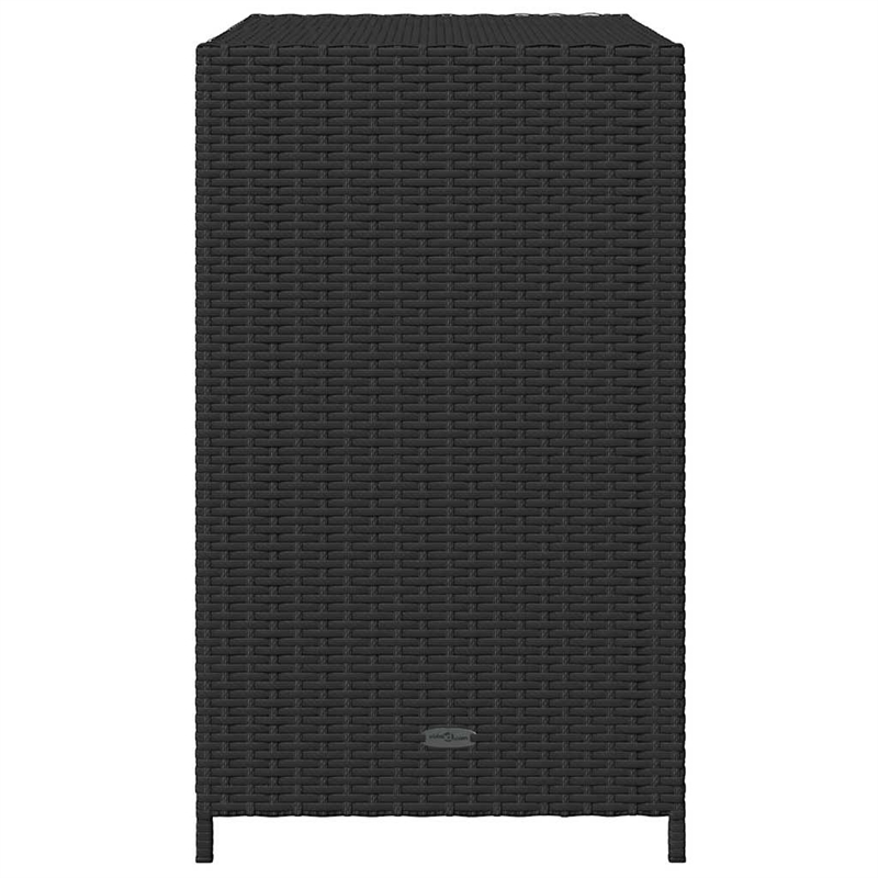 Bowery Hill Contemporary Medium Durable Garden Storage Cabinet in Black