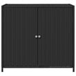 Bowery Hill Contemporary Medium Durable Garden Storage Cabinet in Black