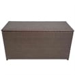 Bowery Hill Contemporary Rattan Storage Chest in Brown Finish