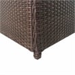Bowery Hill Contemporary Rattan Storage Chest in Brown Finish