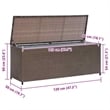 Bowery Hill Contemporary Rattan Storage Chest in Brown Finish