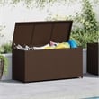 Bowery Hill Contemporary Rattan Storage Chest in Brown Finish