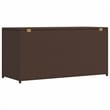 Bowery Hill Contemporary Rattan Storage Chest in Brown Finish