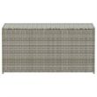 Bowery Hill Contemporary Patio Storage Box Poly Rattan in Gray