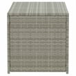 Bowery Hill Contemporary Patio Storage Box Poly Rattan in Gray