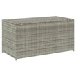 Bowery Hill Contemporary Patio Storage Box Poly Rattan in Gray