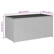Bowery Hill Contemporary Patio Storage Box Poly Rattan in Gray