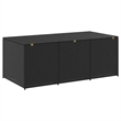 Bowery Hill Contemporary Rattan Large Storage Chest in Black