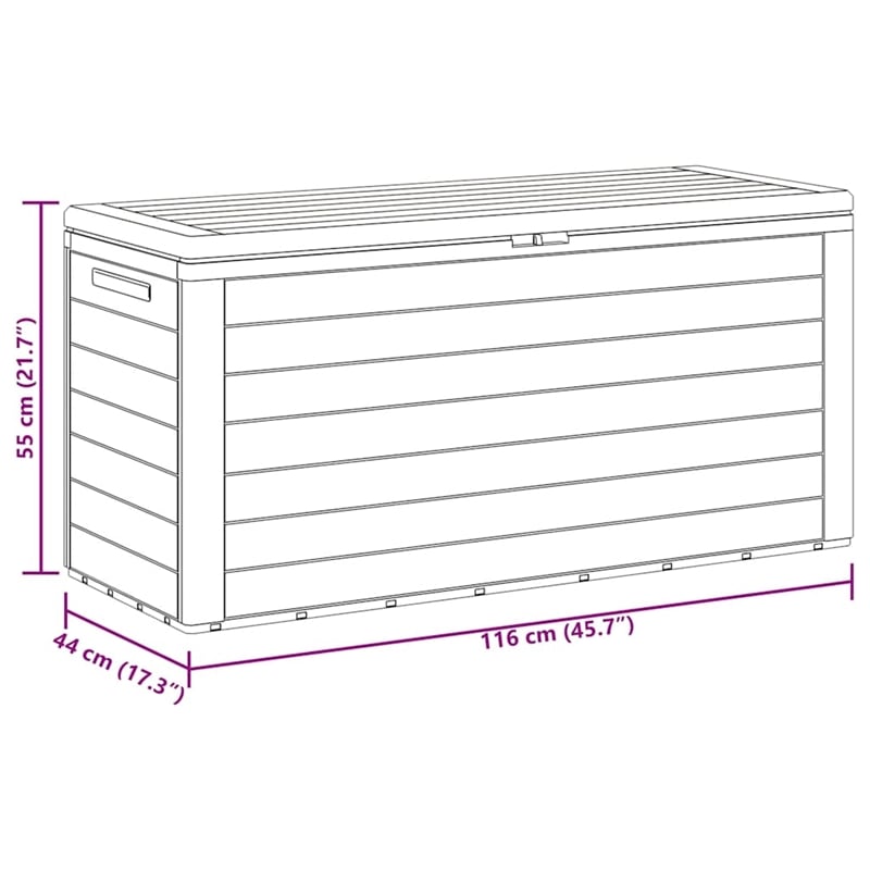 Bowery Hill Contemporary Polypropylene Storage Box in Anthracite