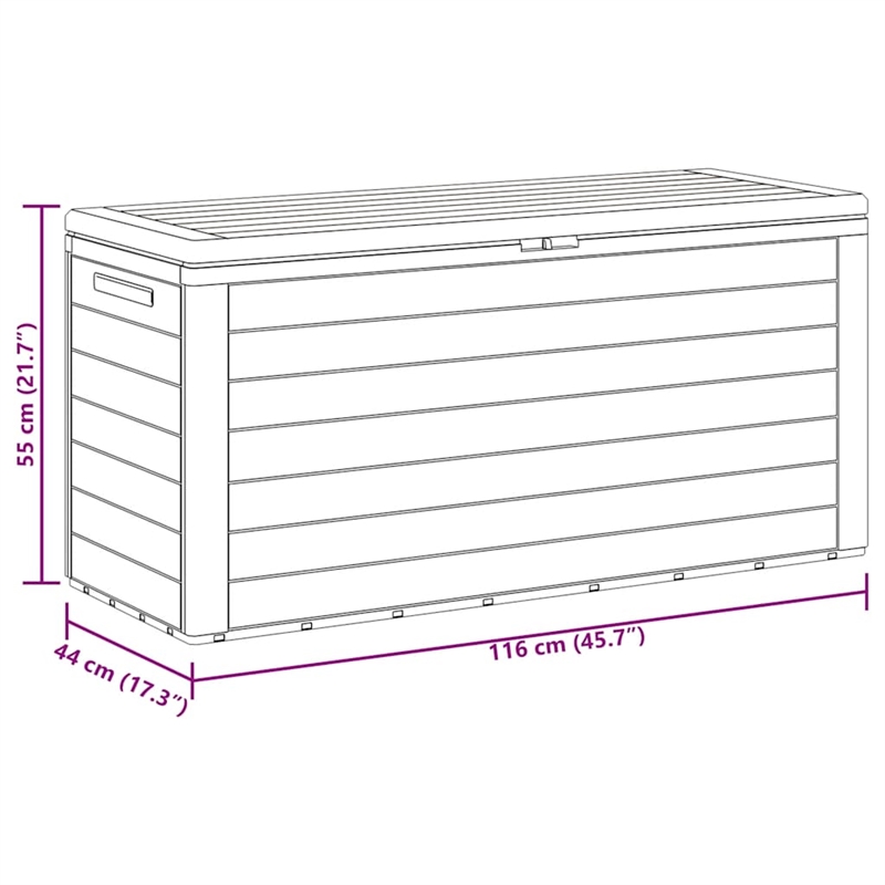 Bowery Hill Contemporary Polypropylene Storage Box in Anthracite