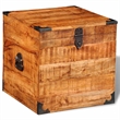 Bowery Hill Contemporary Rough Mango Wood Storage Box in Brown