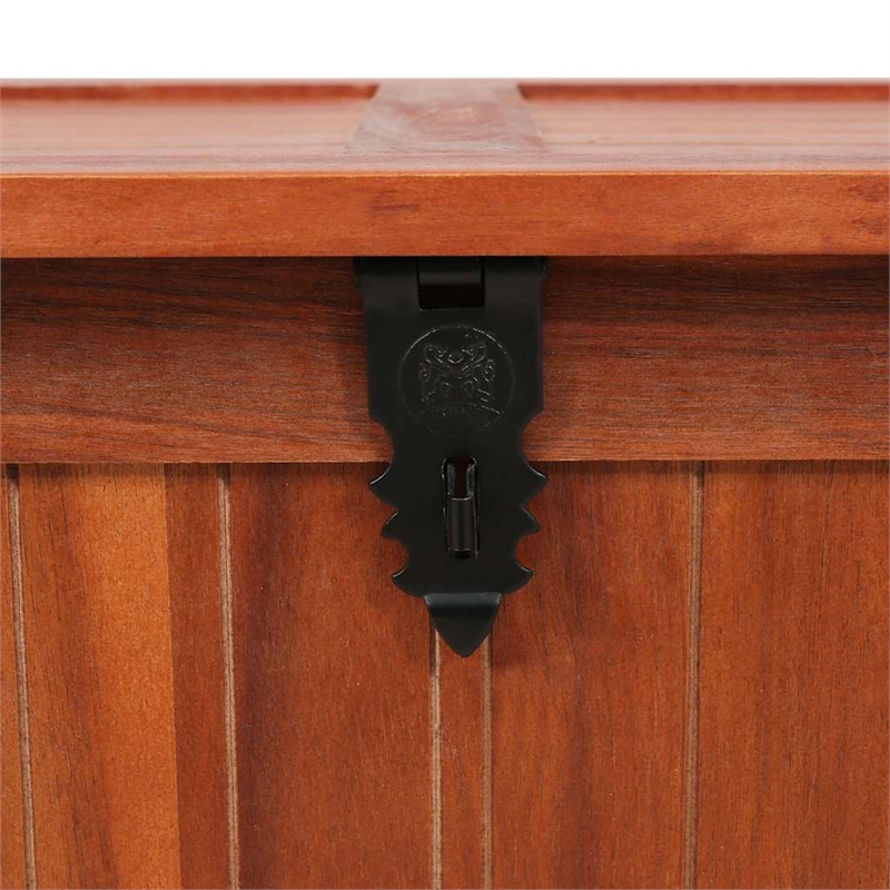 Bowery Hill Contemporary Solid Acacia Wood MDF Storage Chest in Brown