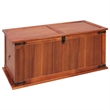 Bowery Hill Contemporary Solid Acacia Wood MDF Storage Chest in Brown