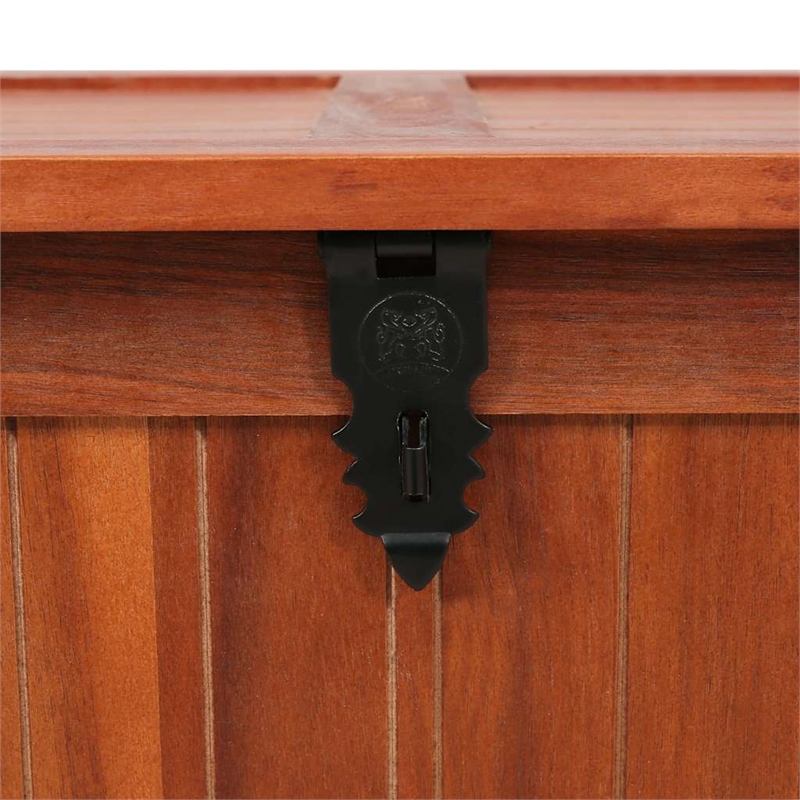 Bowery Hill Contemporary Solid Acacia Wood MDF Storage Chest in Brown