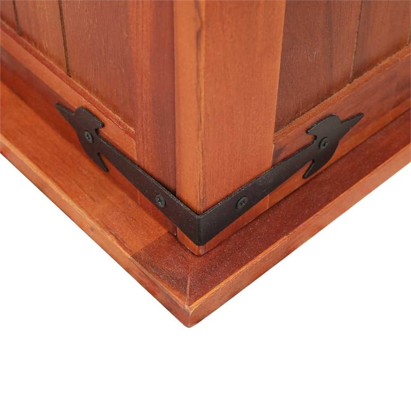 Bowery Hill Contemporary Solid Acacia Wood MDF Storage Chest in Brown
