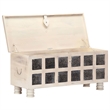 Bowery Hill Contemporary Solid Acacia Wood Storage Box in White
