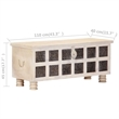 Bowery Hill Contemporary Solid Acacia Wood Storage Box in White