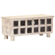 Bowery Hill Contemporary Solid Acacia Wood Storage Box in White