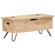 Bowery Hill Contemporary Medium Solid Mango Wood Chest in Brown