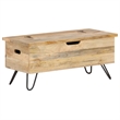 Bowery Hill Contemporary Medium Solid Mango Wood Chest in Brown