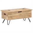 Bowery Hill Contemporary Medium Solid Mango Wood Chest in Brown