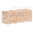 Bowery Hill Contemporary Solid Acacia Wood Storage Chest in White Finish