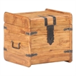 Bowery Hill Contemporary Square Solid Acacia Wood Chest in Brown