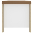 Bowery Hill Contemporary Sonoma Oak Engineered Wood Storage Box in White