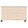 Bowery Hill Contemporary Medium Solid Pine Wood Storage Chest in Natural