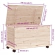 Bowery Hill Contemporary Medium Solid Pine Wood Storage Chest in Natural