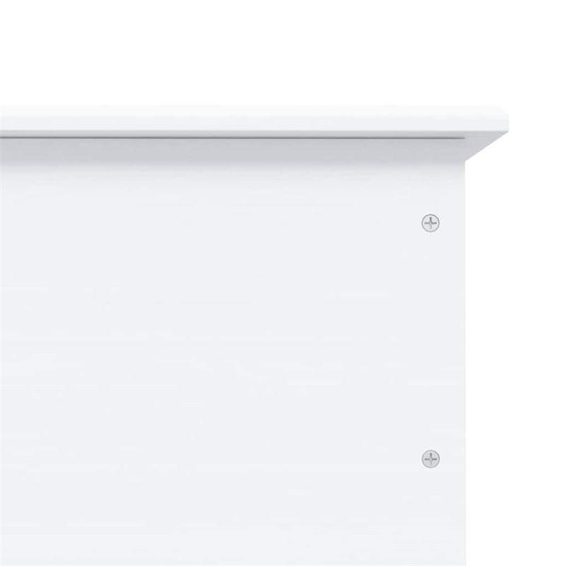 Bowery Hill Contemporary Solid Pine Wood Storage Chest in White