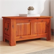 Bowery Hill Solid Acacia Wood and Engineered Wood Storage Chest in Brown
