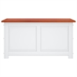 Bowery Hill Solid Acacia Wood & Engineered Wood Storage Chest in Brown & White