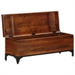 Bowery Hill Solid Acacia Wood Brown Storage Trunk Rectangular 43.3