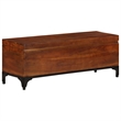 Bowery Hill Solid Acacia Wood Brown Storage Trunk Rectangular 43.3