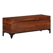 Bowery Hill Solid Acacia Wood Brown Storage Trunk Rectangular 43.3
