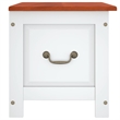 Bowery Hill Solid Acacia Wood & Engineered Wood Storage Chest in Brown & White
