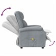 Bowery Hill Contemporary Polyester Massage Chair in Light Gray Fabric