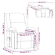Bowery Hill Contemporary Polyester Massage Chair in Light Gray Fabric